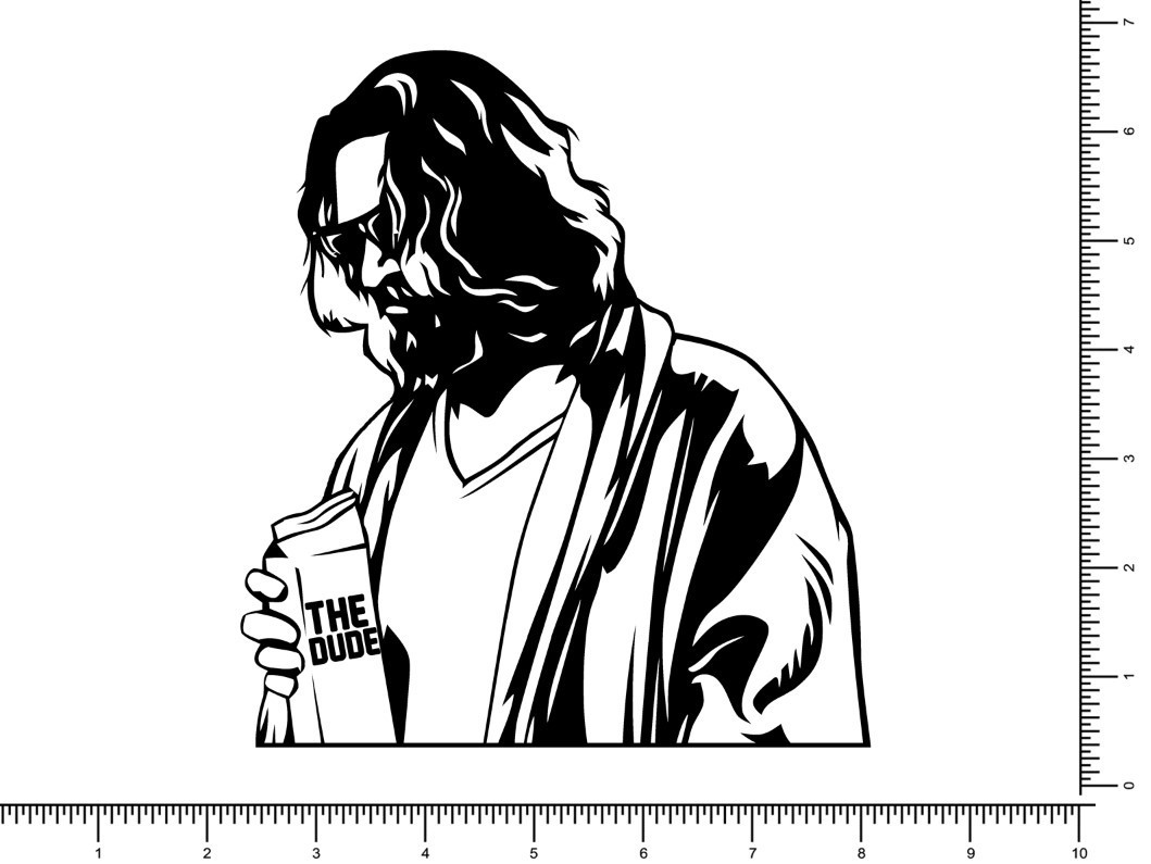 The Dude the Big Lebowski Die Cut Sticker 6.4″ x 5.8″