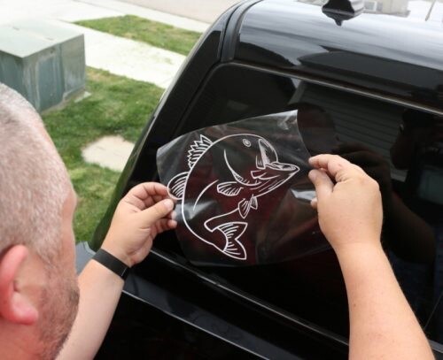Playboy Bunny Facing Left – Vinyl White Transfer Decal – Y7-1.4