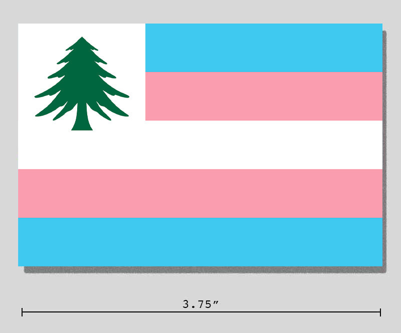 New England Flag Sticker Transgender Pride Independence 3.75″ Vinyl Decal