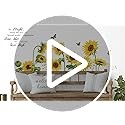 decalmile Hanging Vine Wall Decals Tree Branch Green Leaf Flower Birds Decor