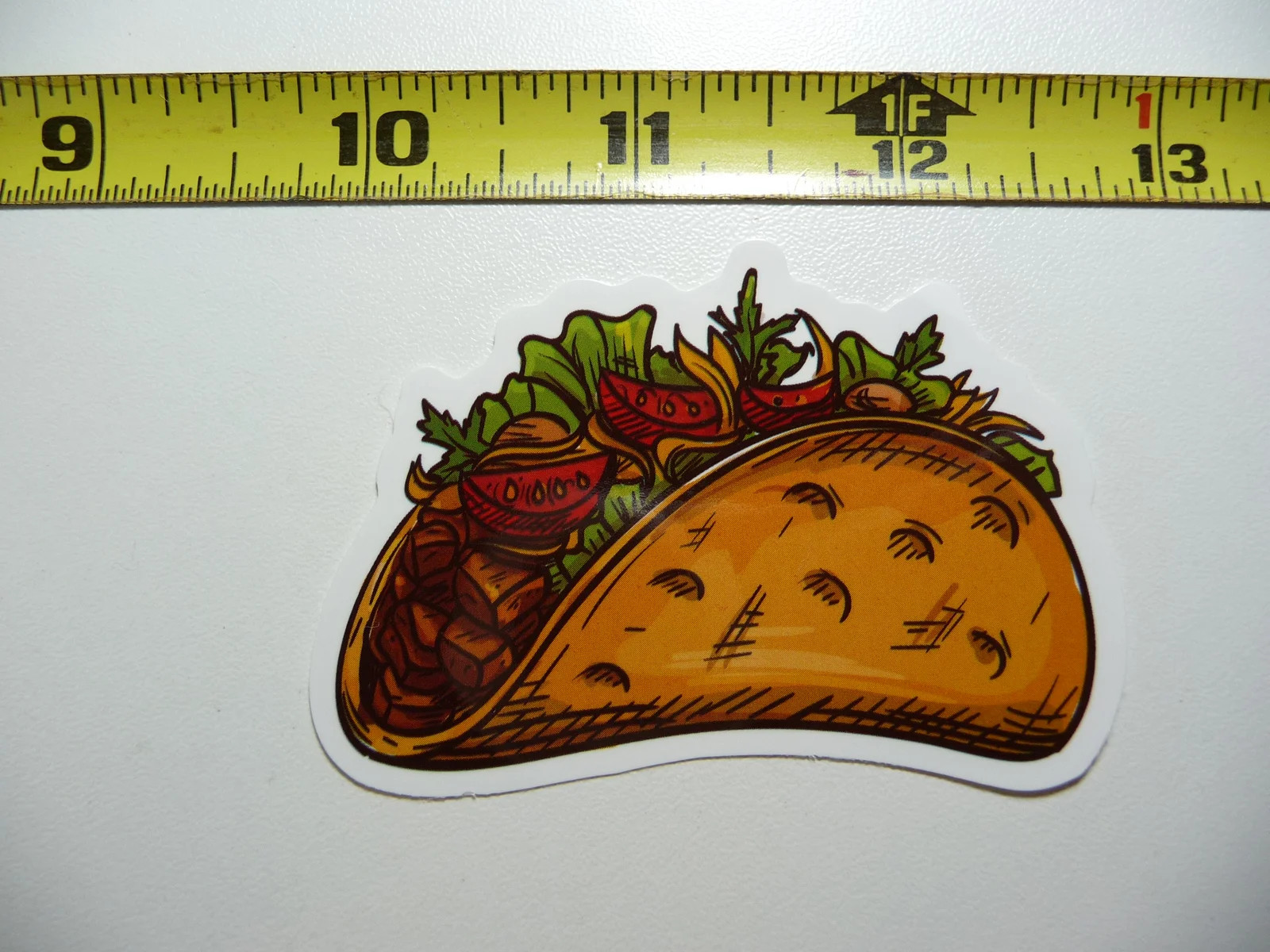 TACO SMALL STICKER DECAL RESTAURANT FOOD TRUCK LOGO EAT MENU FUNNY