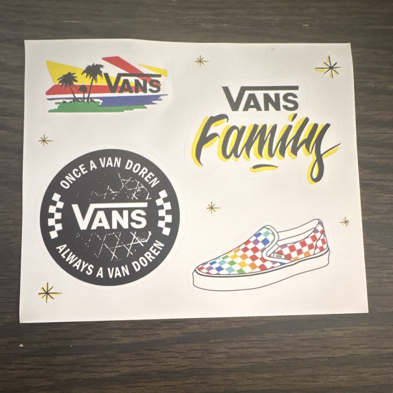 VANS Sticker Pack 03 Multicolor Vinyl Decals Permanent Logo Shoe Family