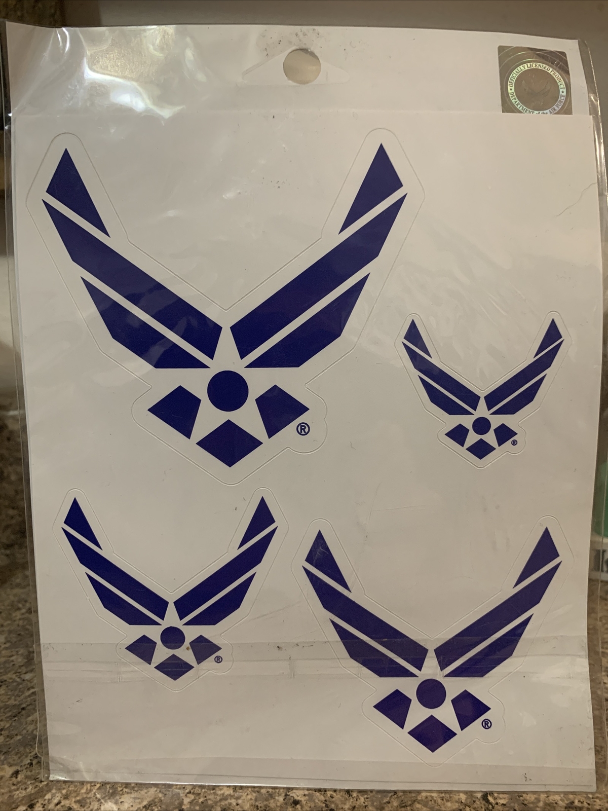 Auto Decal US Air Force Decal Stickers, 4 count, multi-size / NEW
