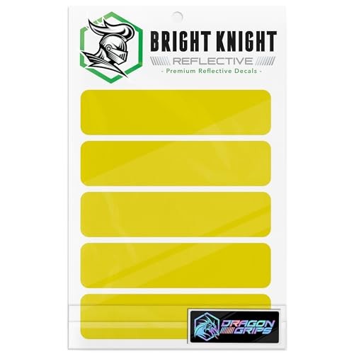 5 Pcs Reflective Tape Decals – 3M Yellow – 1 Pack