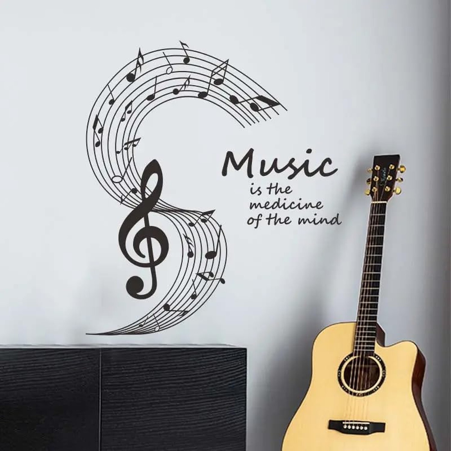 Large Music Notes Wall Decal Set – 20×18 Inch Vinyl Music Lovers Mural for Wa…