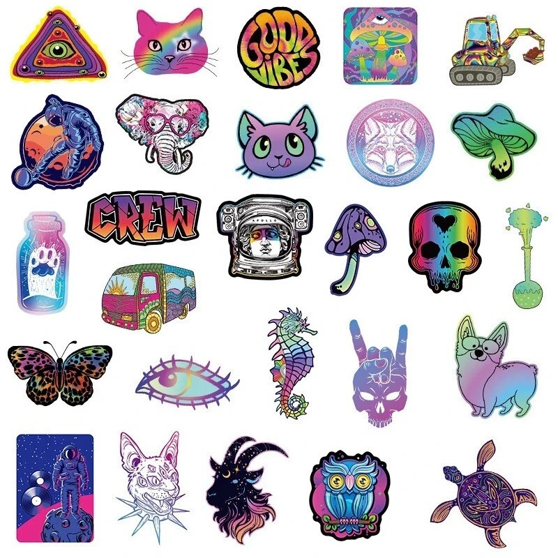 60 PCS Psychedelic Stickers Trippy Decals – Festival Theme – Free Shipping! SET2