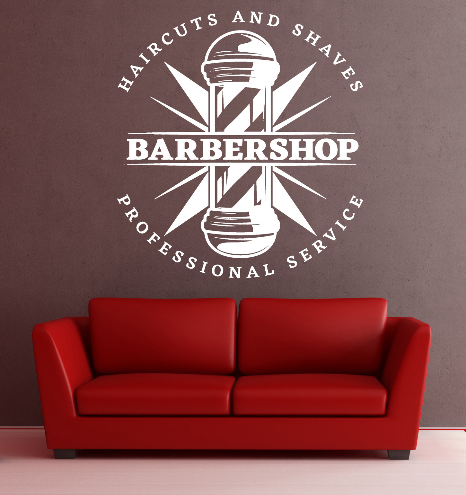Wall Vinyl Decal Haircut Shaves Professional Service Barbershop Decor z4817