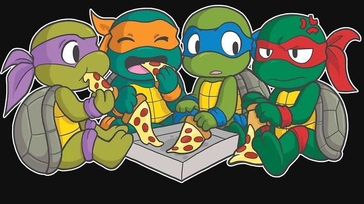 TMNT STICKER X 2×1 INCHES, VYNIL HIGH GLOSS STICKER X SMALL SIZE STICKER