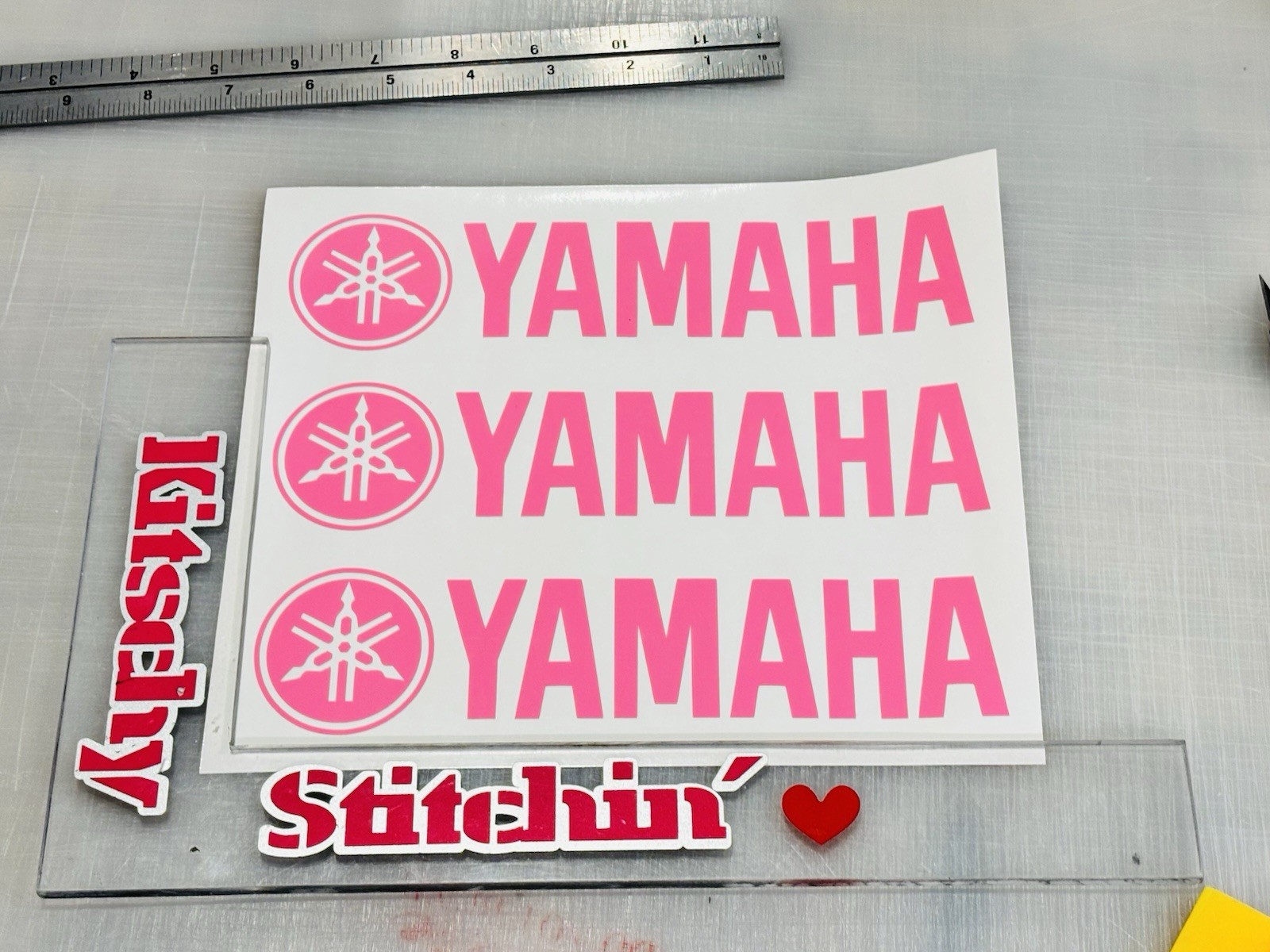TWO Arai Helmets TEXT Die Cut Vinyl Decals For Honda Kawi Suzuki Yamaha KTM Husq