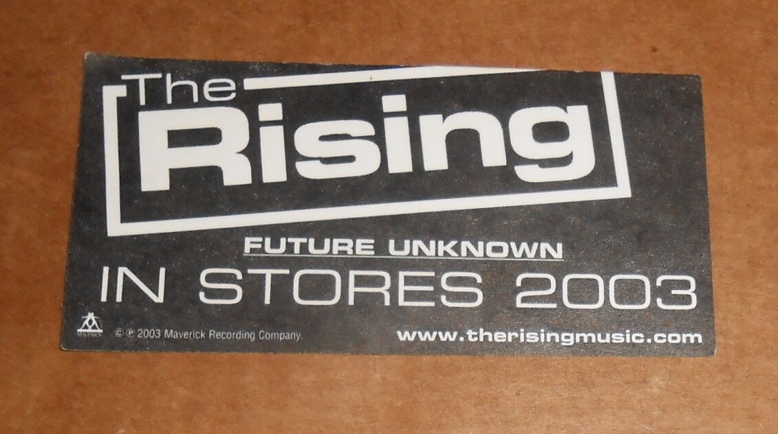 The Rising Future Unknown Sticker 2003 Promo 4×2 Michael Lee Johns Alt Rock RARE