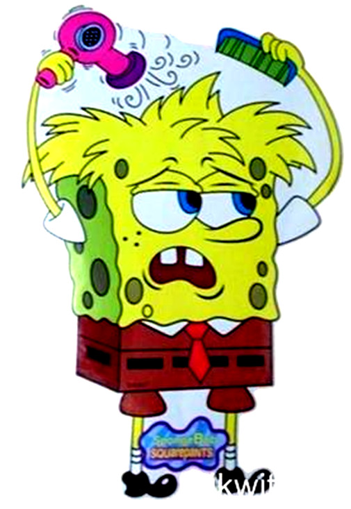 SpongeBob SquarePants sUpeR 21 1/4″ High REMOVABLE WALL STICKER Home Décor NEW