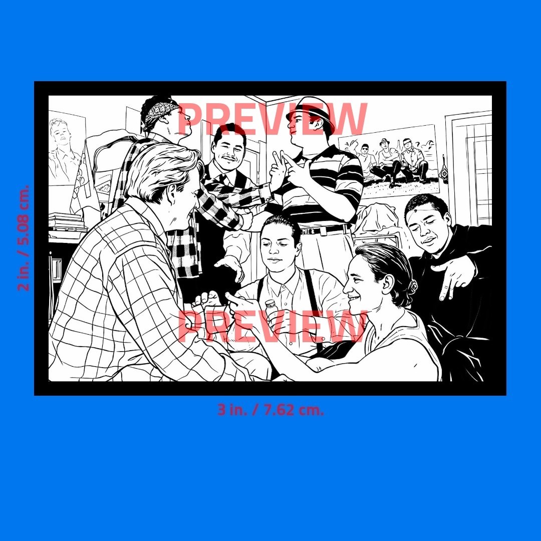 Blood In Blood Out Sticker (CHICANO GANGSTER MOVIE) 2×3 in. Adhesive Photo Print