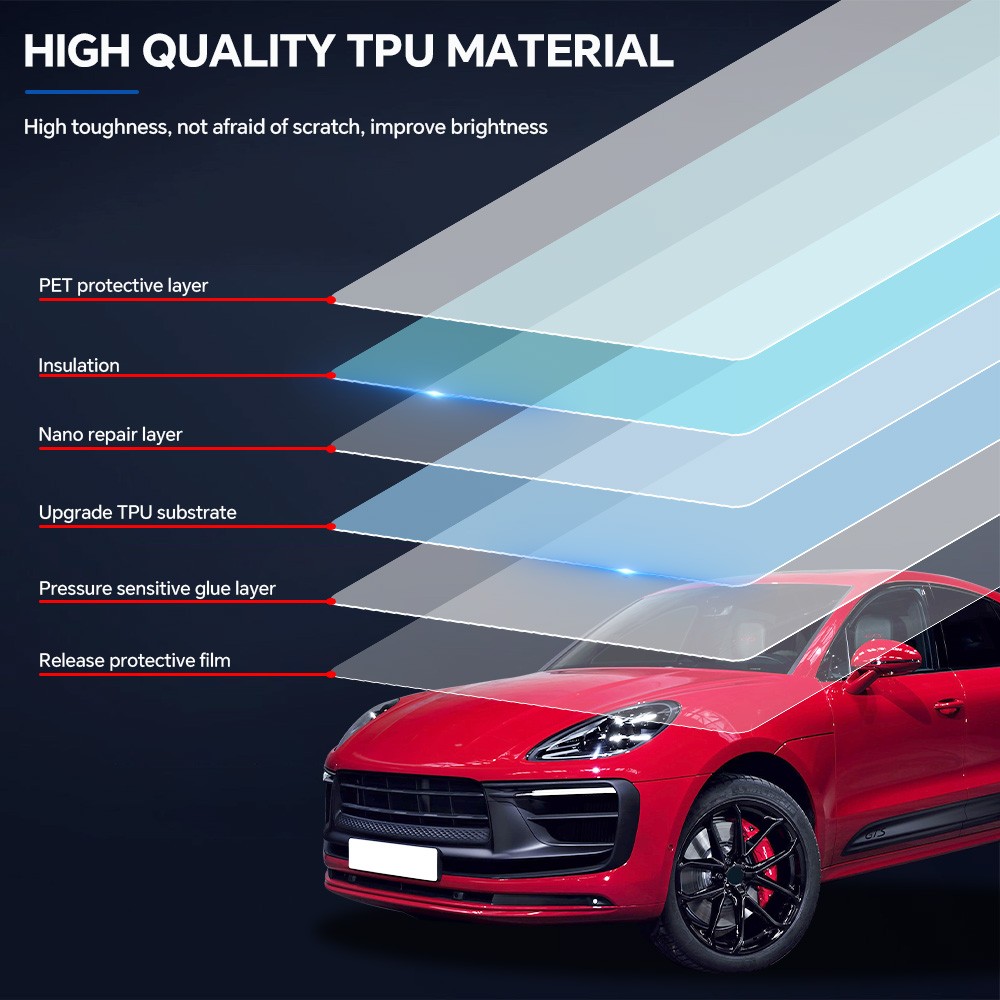 For Porsche Macan Base 2022-2024 Precut Paint Protection Film Clear Bra PPF TPU