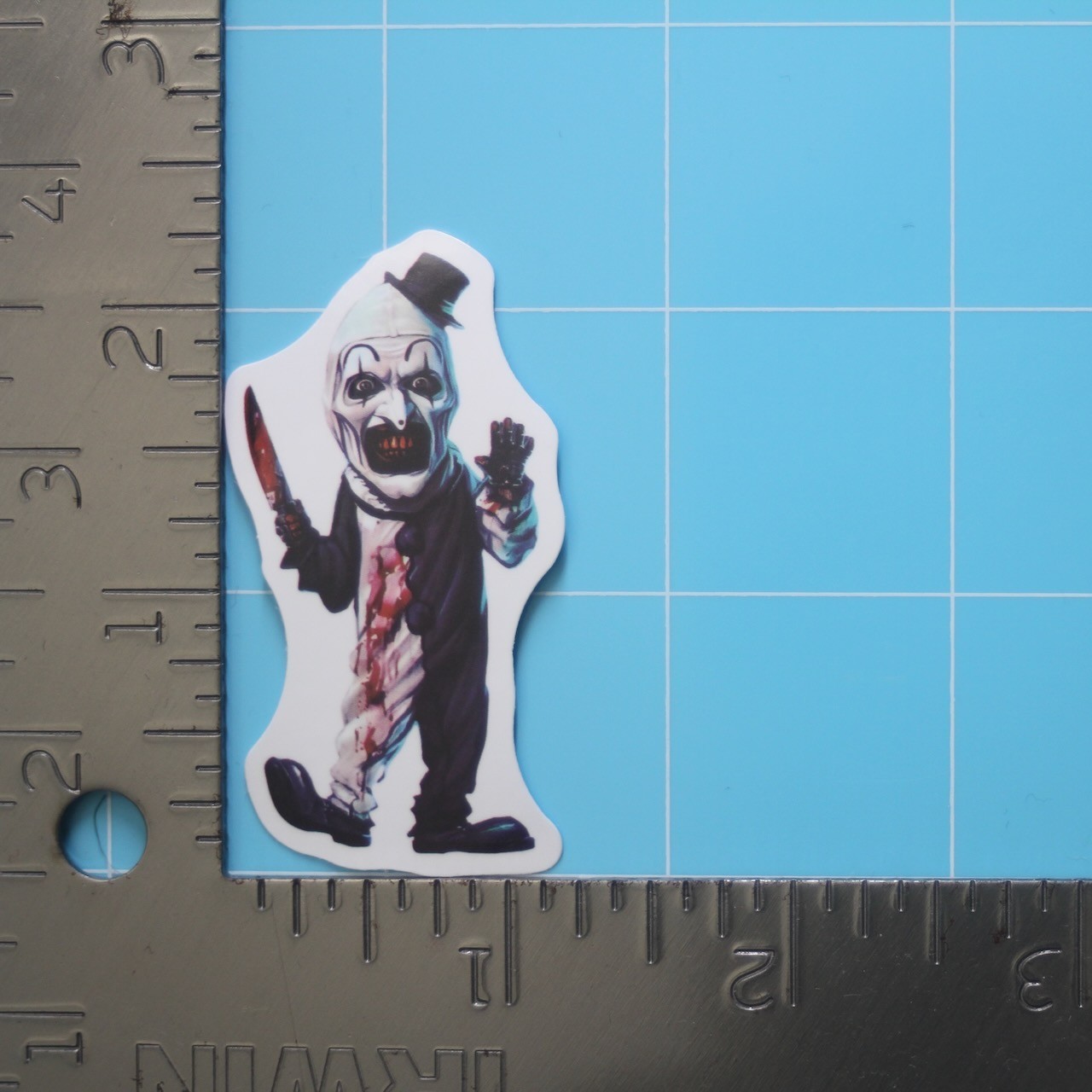 Terrifier Sticker (ART THE CLOWN) Bloody Horror Movie, Gloss PVC Decal