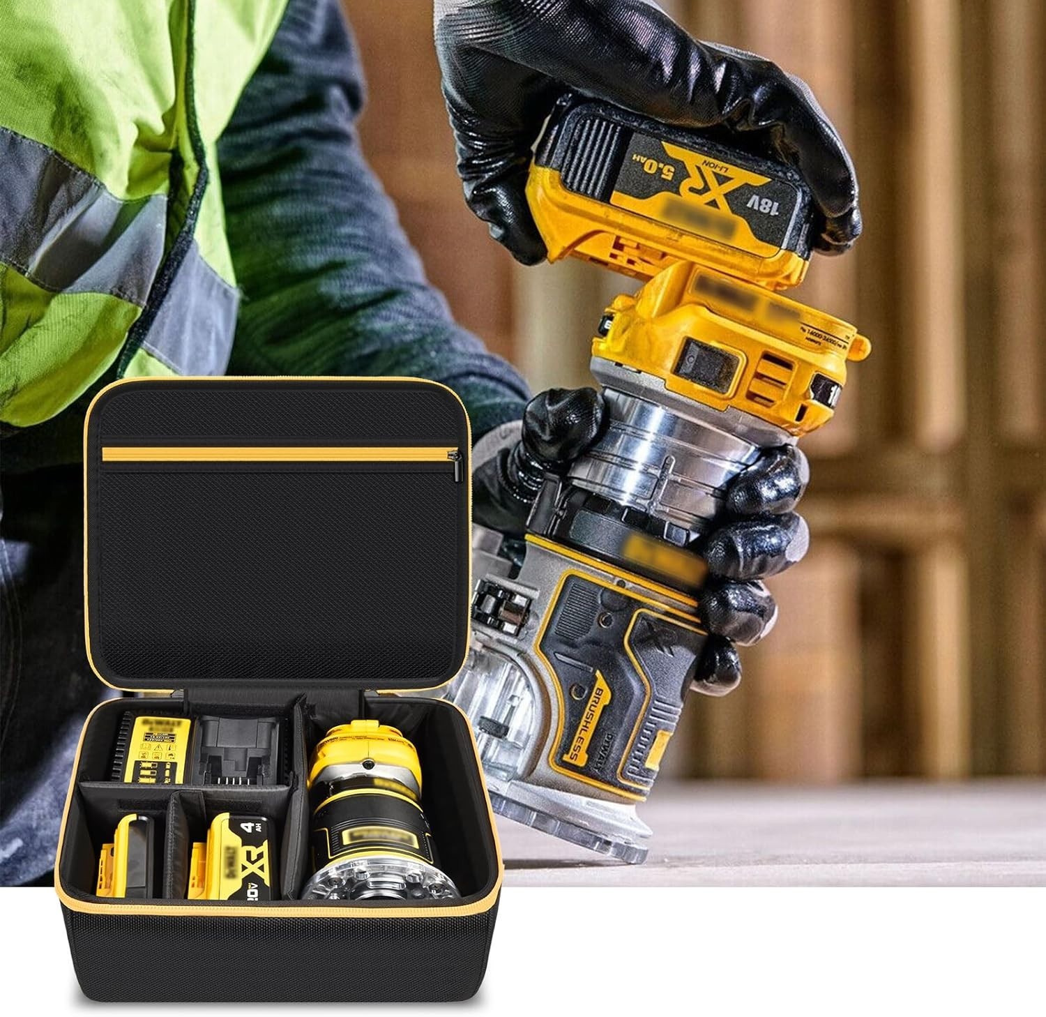 Tool Case Compatible with DEWALT 20V Max XR (DCW600B)/ for Makita XTR01Z 18V LXT
