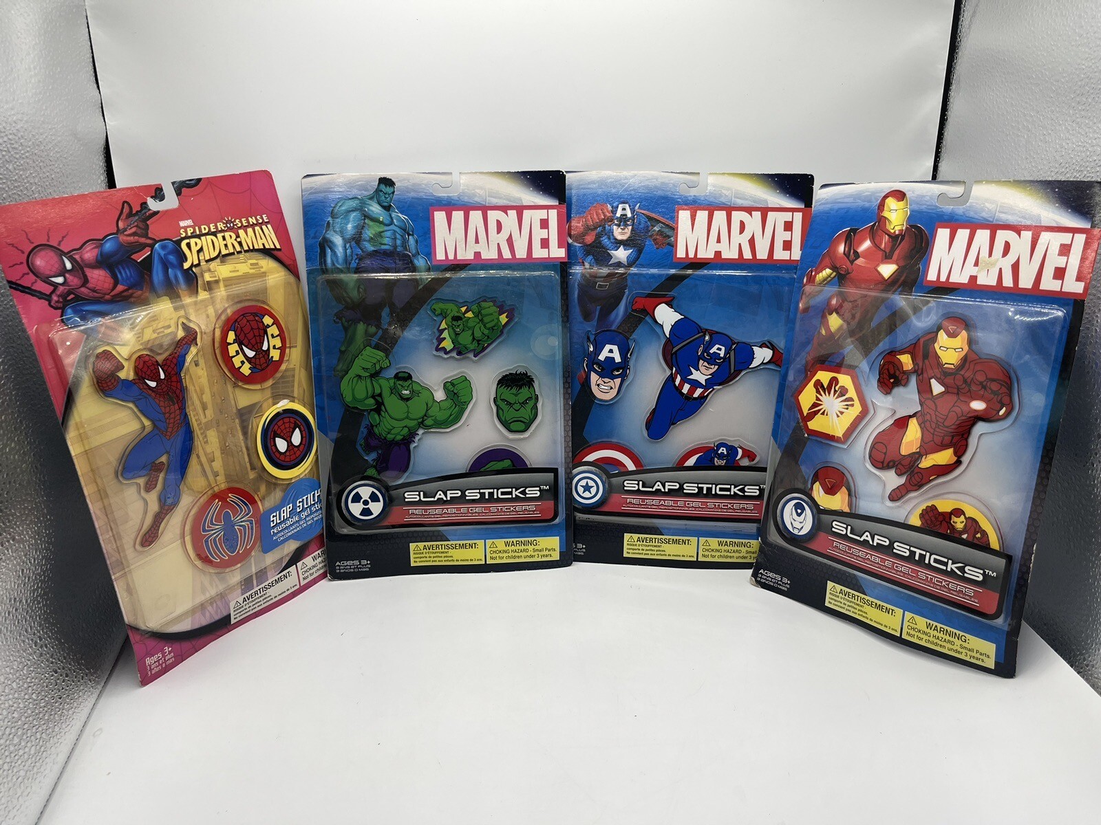 Stickers Slap Sticks Marvel Iron Man Captain America Hulk Spider-Man