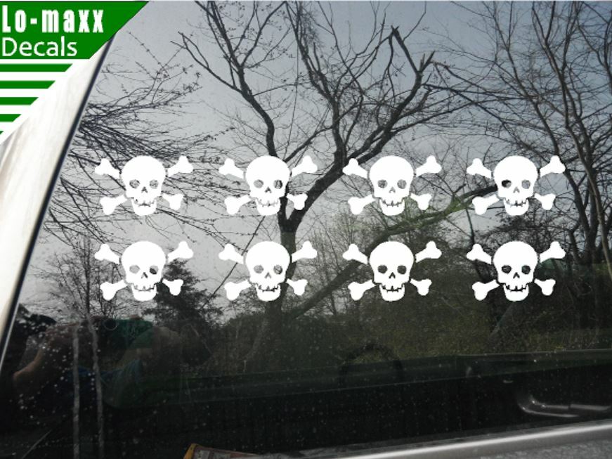 Skull And Crossbones Kill Markings Car Truck High Quality Die Cut Vinyl Decal