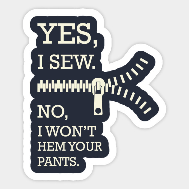 Sew Fabric Sewing Quilt Lover Craft Decal Wall Decor Bumper Laptop Vinyl Sticker