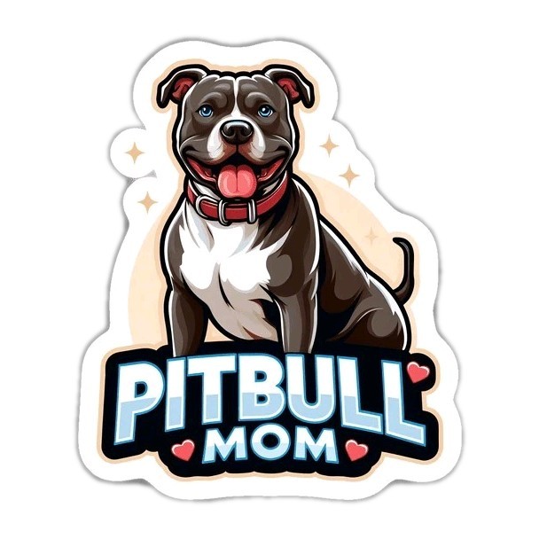 Pitbull Mom Car Magnet Pittie Dog Die Cut Laminated