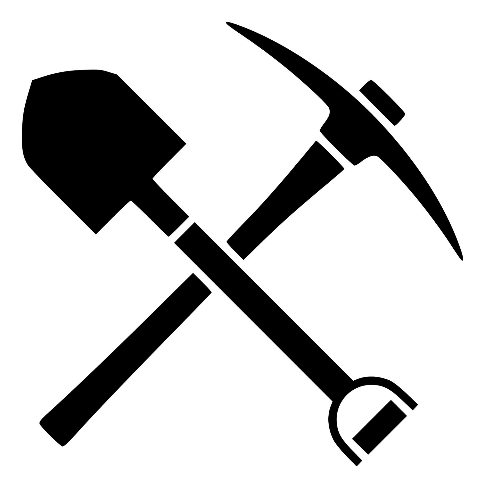 CROSSED SHOVEL and PICK AXE Vinyl Decal Sticker – Mining Pickaxe Expedition Mine