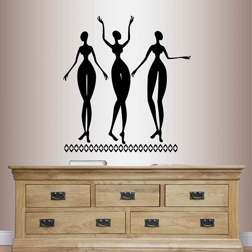Vinyl Decal Dancing African Girls Women People Ethnic African Style Sticker 1769