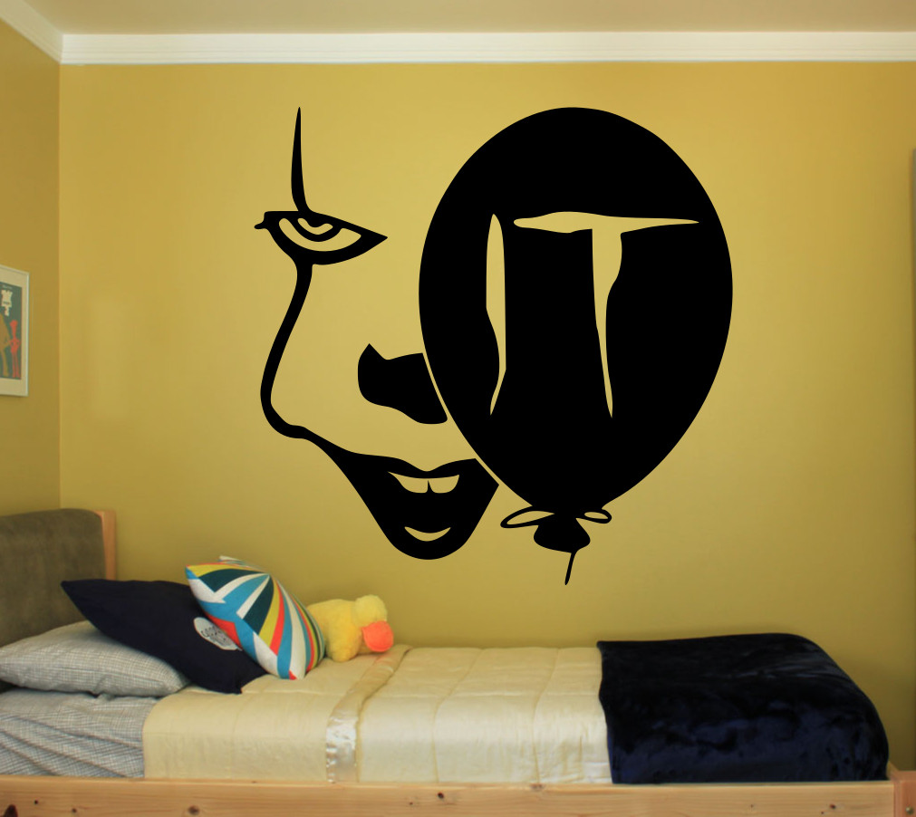 PENNYWISE BALLOON LARGE 22″ WALL VINYL DECAL STICKER REMOVABLE YOUR COLOR CHOICE