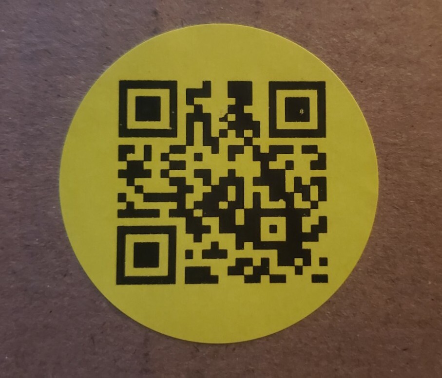 25 Yellow Rick Roll Joke Video QR Code Labels/Stickers