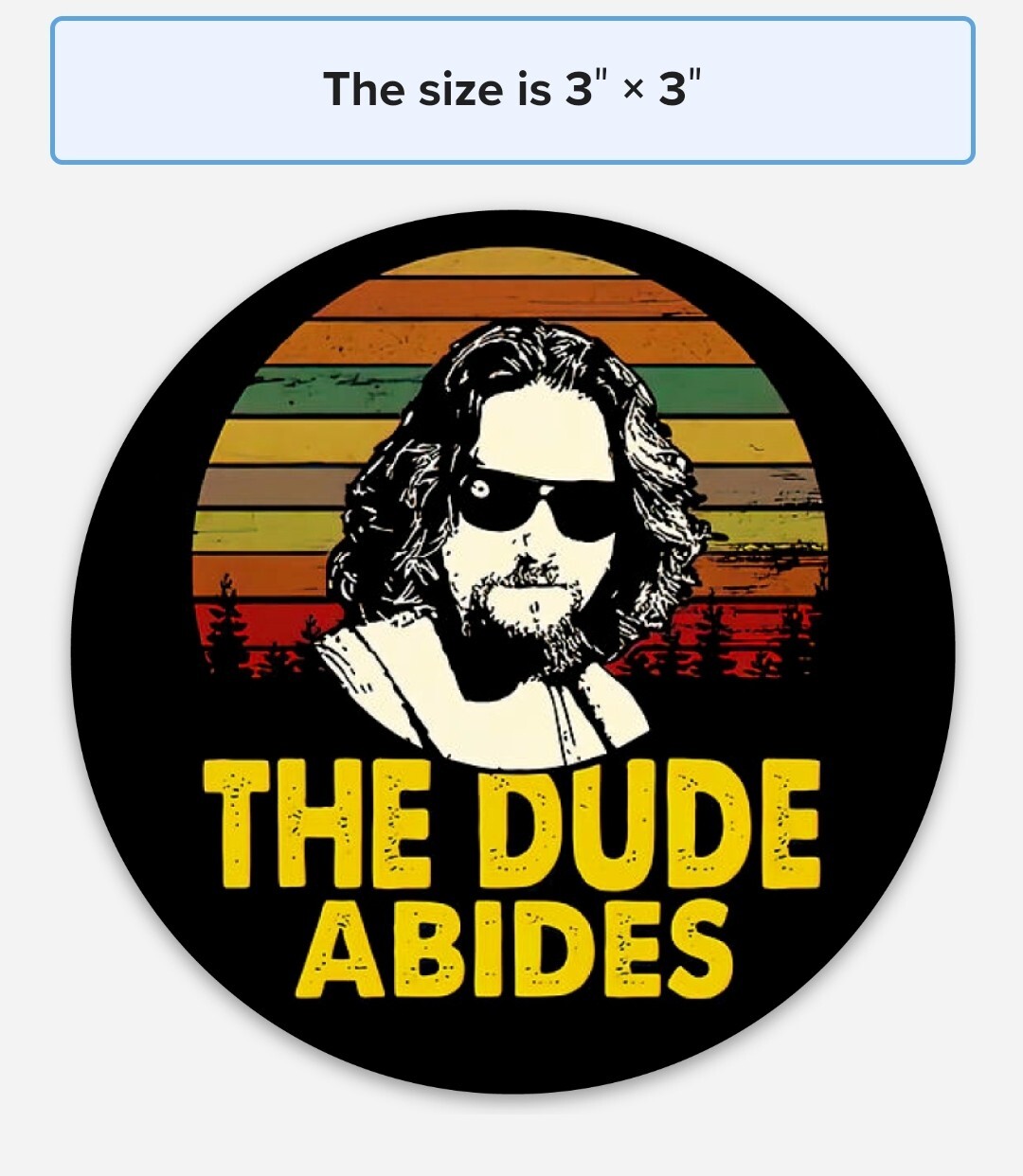 Big Lebowski The Dude Abides STICKERS 3 PACK LOT *WORLDWIDE 🌐 SHIPPING*