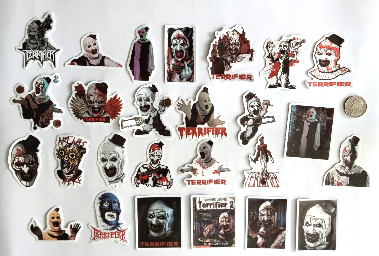 ART The Clown Terrifier STICKERS 26 Different New Horror Halloween SET B