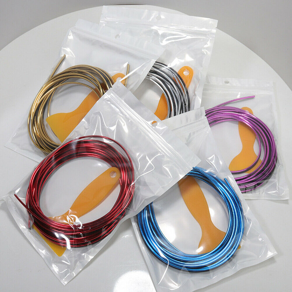 5M Car Interior Trim Strips Plating Flexible Auto Edge Moulding Line Decor
