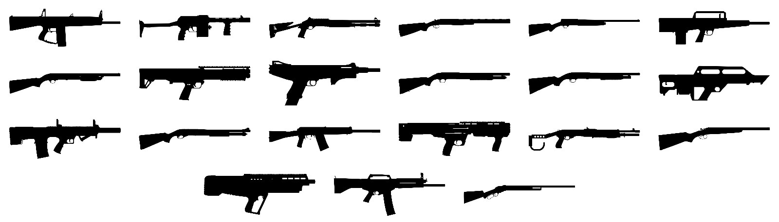 5″ W 12 Gauge Shotgun Weapon Gun Silhouette Glossy Waterproof Vinyl Sticker Art