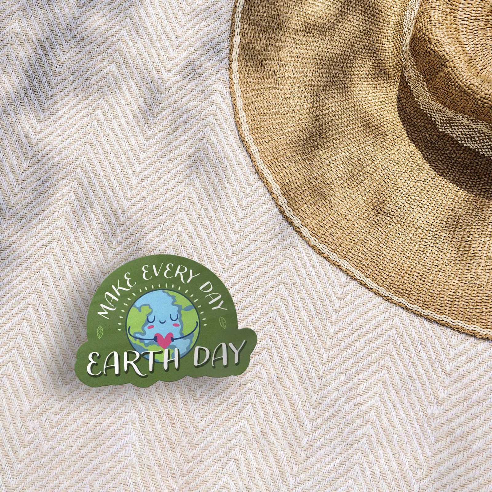 Make Every Day Earth Day Sticker- Cute Decal for Water Bottle or Laptop