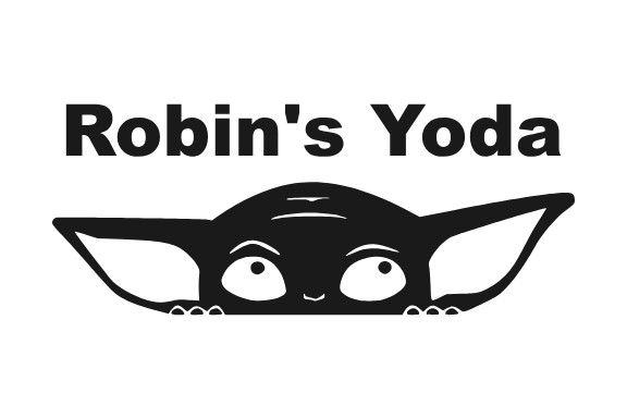 Peeking Grogu Decal, Mandalorian, The Child, Robin’s Yoda