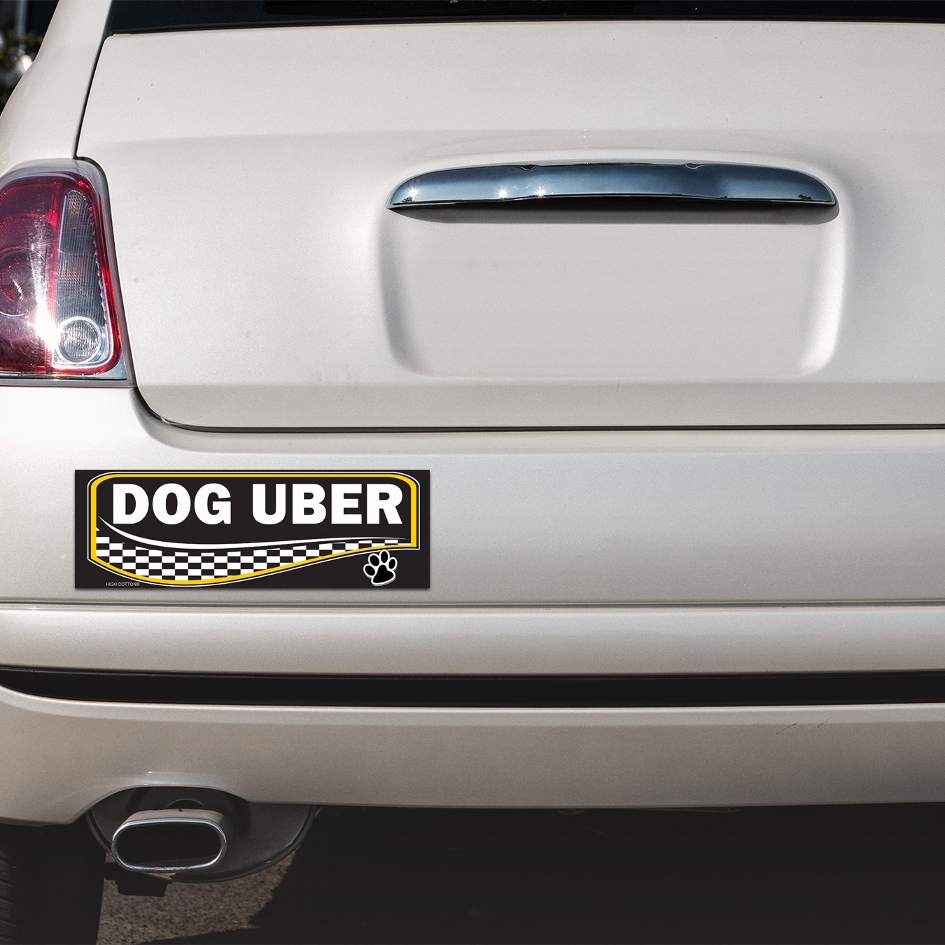 🚖 “DOG UBER” 🐶 🏁 Funny Bumper Car Fridge Magnet – Made in USA