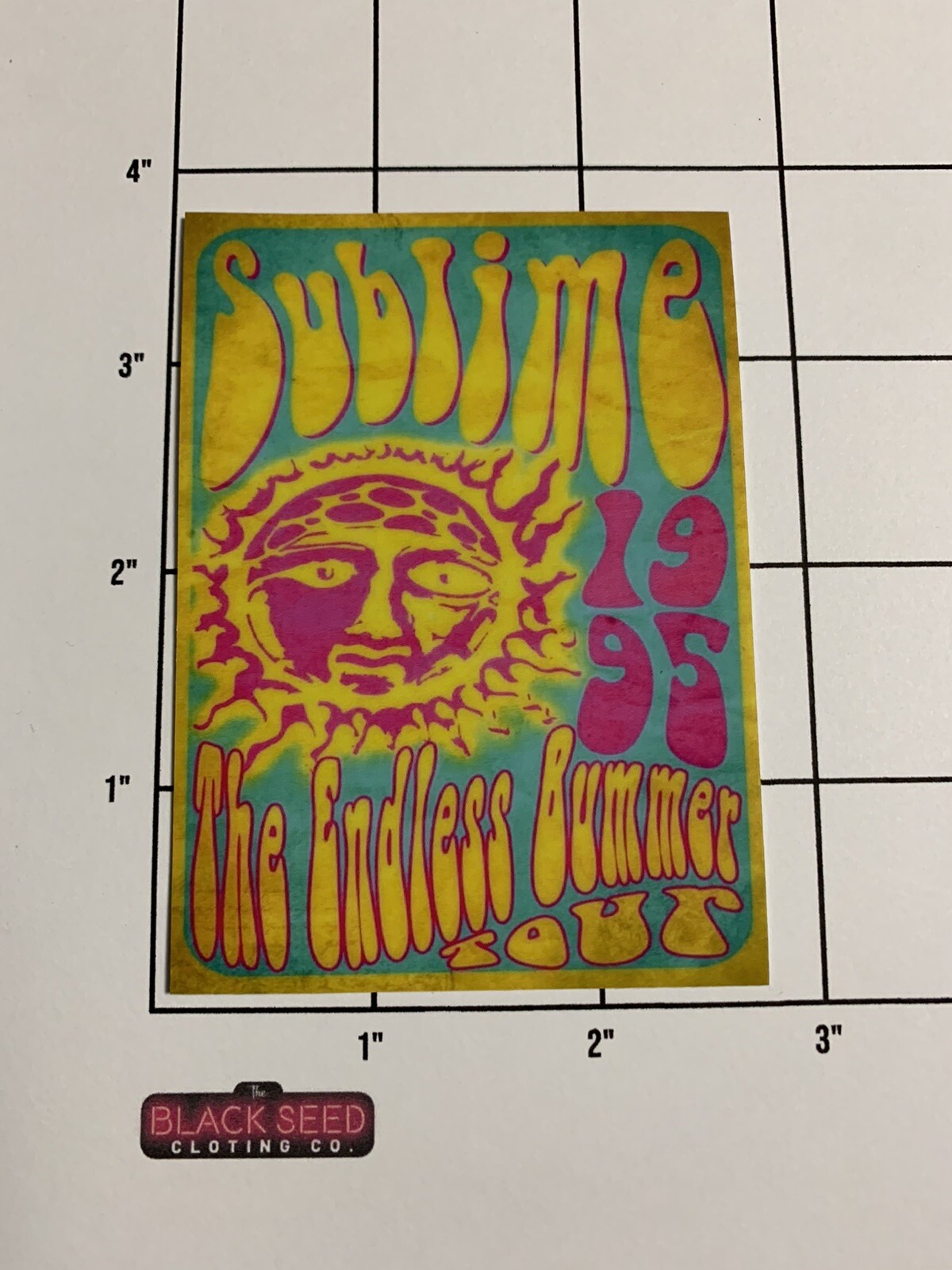 Sublime Concert Poster Sticker. Endless Summer Tour 1995