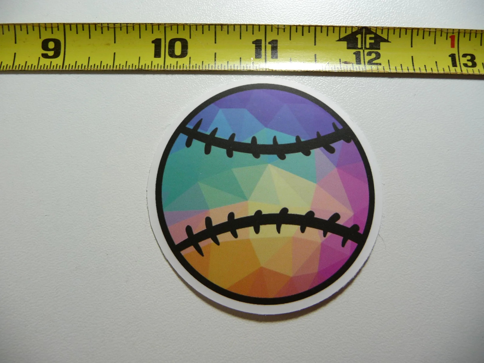 BASEBALL SOFTBALL COLORFUL ART SMALL STICKER DECAL GAME ATHLETIC SPORTS GAME