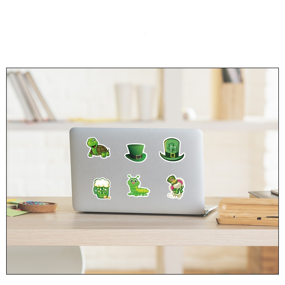 50 Pcs Stickers St. Patrick’s Day Envelope Green Laptop Phone Luggage Car Vinyl