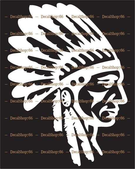 Native American Indian Warrior – Car/SUV/Truck Vinyl Die-Cut Peel N’ Stick Decal