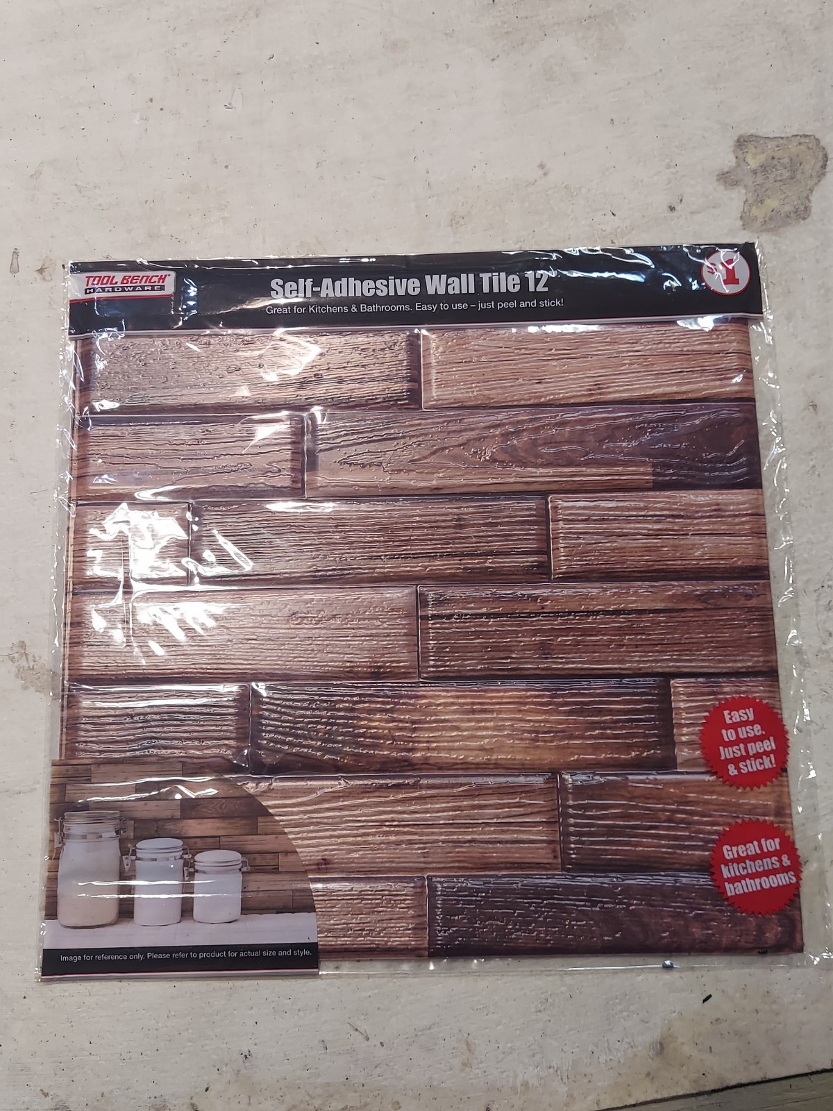 Tool Bench Hardware Self-Adhesive Wall Tile-Easy-Peel & Stick-12″x12″