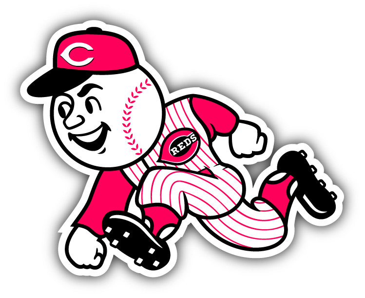 Cincinnati Reds MLB Baseball Man Logo Car Bumper Sticker – 3”, 5” or 6”