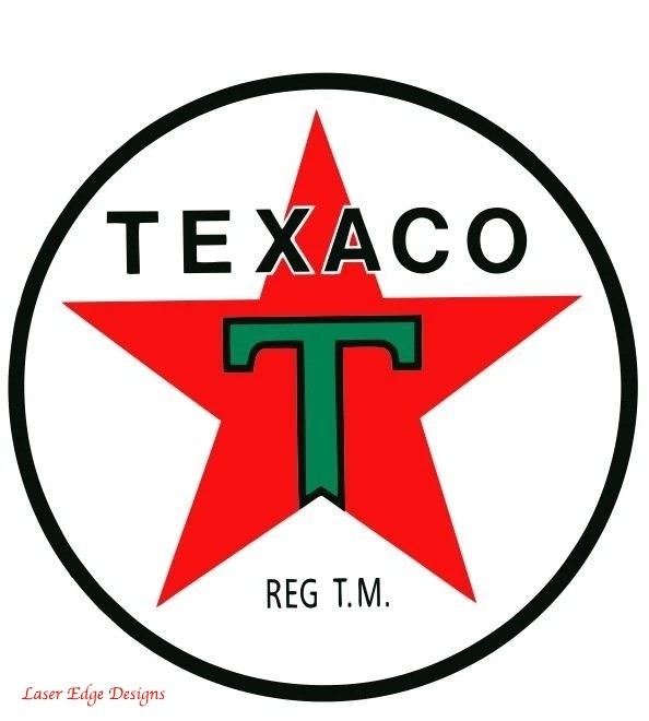 12″ Texaco Oil & Gas Pump Station Man Cave Round Logo Sticker Stickers Decal