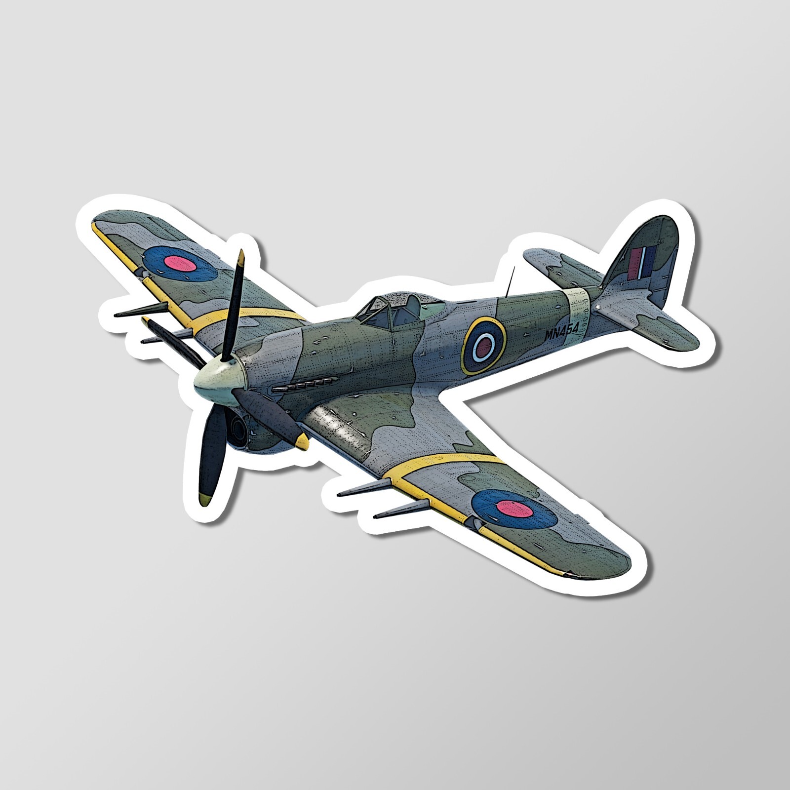 RAF Hawker Typhoon WW2 Fighter Plane Vinyl Laptop Desktop Glossy Sticker 4″