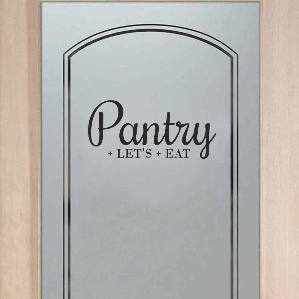 Pantry Decal – Black, 4.6″ h x10 w, Art Deco, Waterproof, Quote, Wall Decor S…