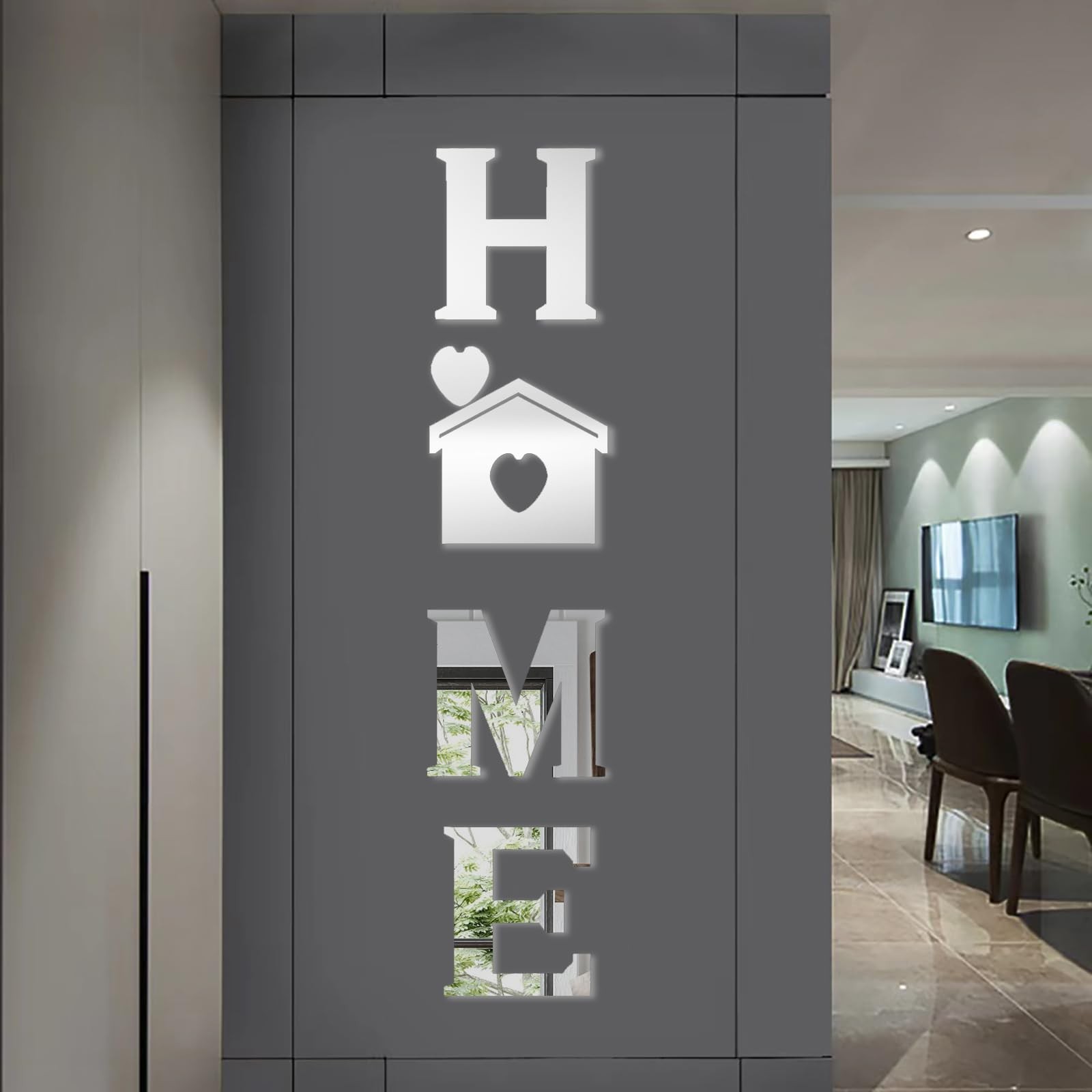 Wall Decor Home Letter Signs Acrylic Mirror Stickers Wall Decorations for Liv…