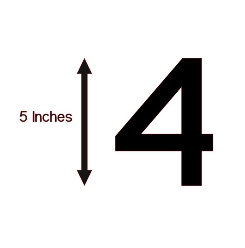 Large Number Stickers Mailbox Address 5″ Vinyl Decal Building House Business Car