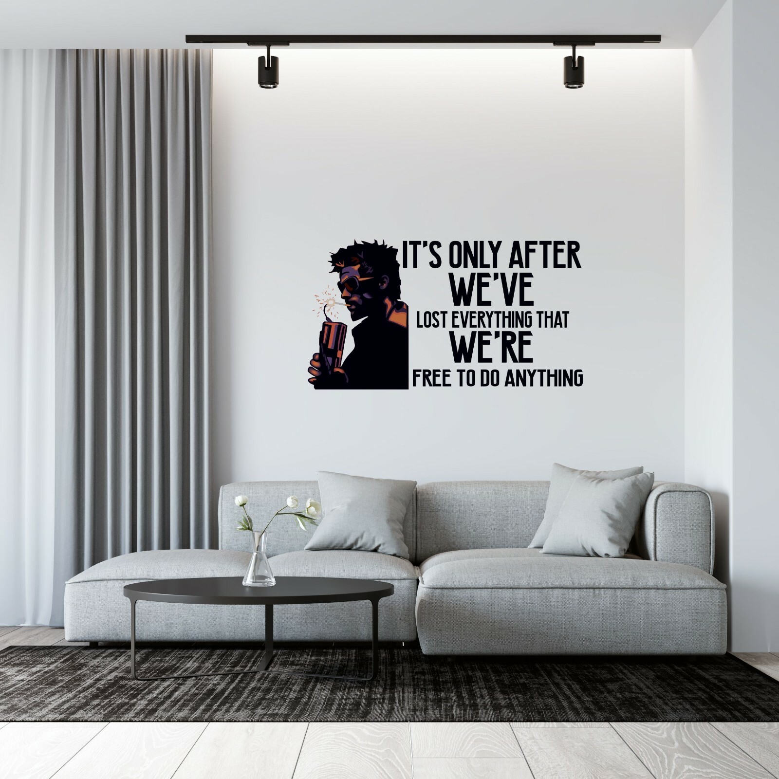 Tyler Durden Home Wall Decoration Fight Club Movie Quotes Wall Decal Sticker Art