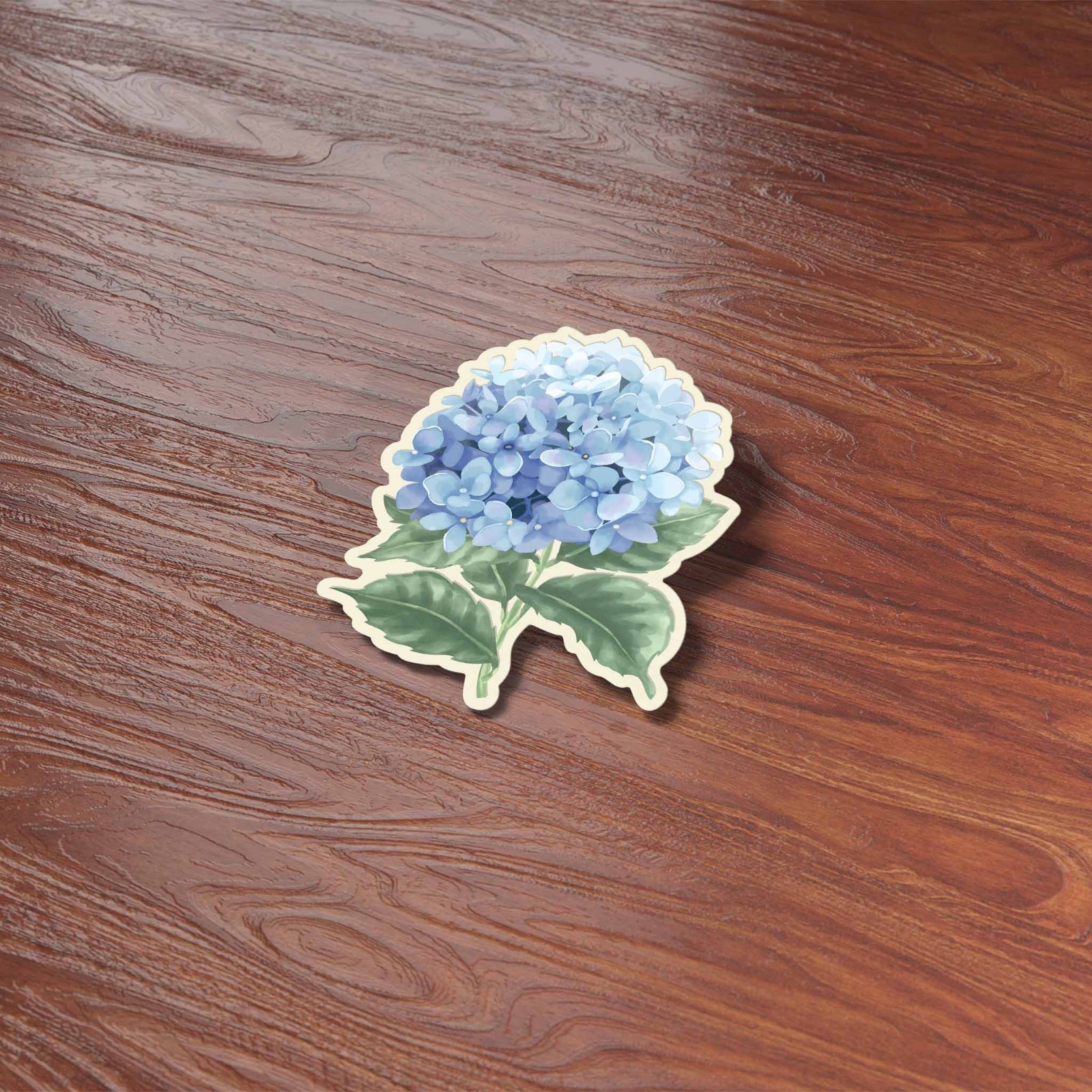 Mini Hydrangea Sticker for Plant Lovers – Nature Decal for Water Bottle & Laptop