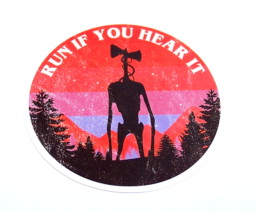 SIREN HEAD – Cut Sticker Decal Movie Horror Film “Run If You Hear It”