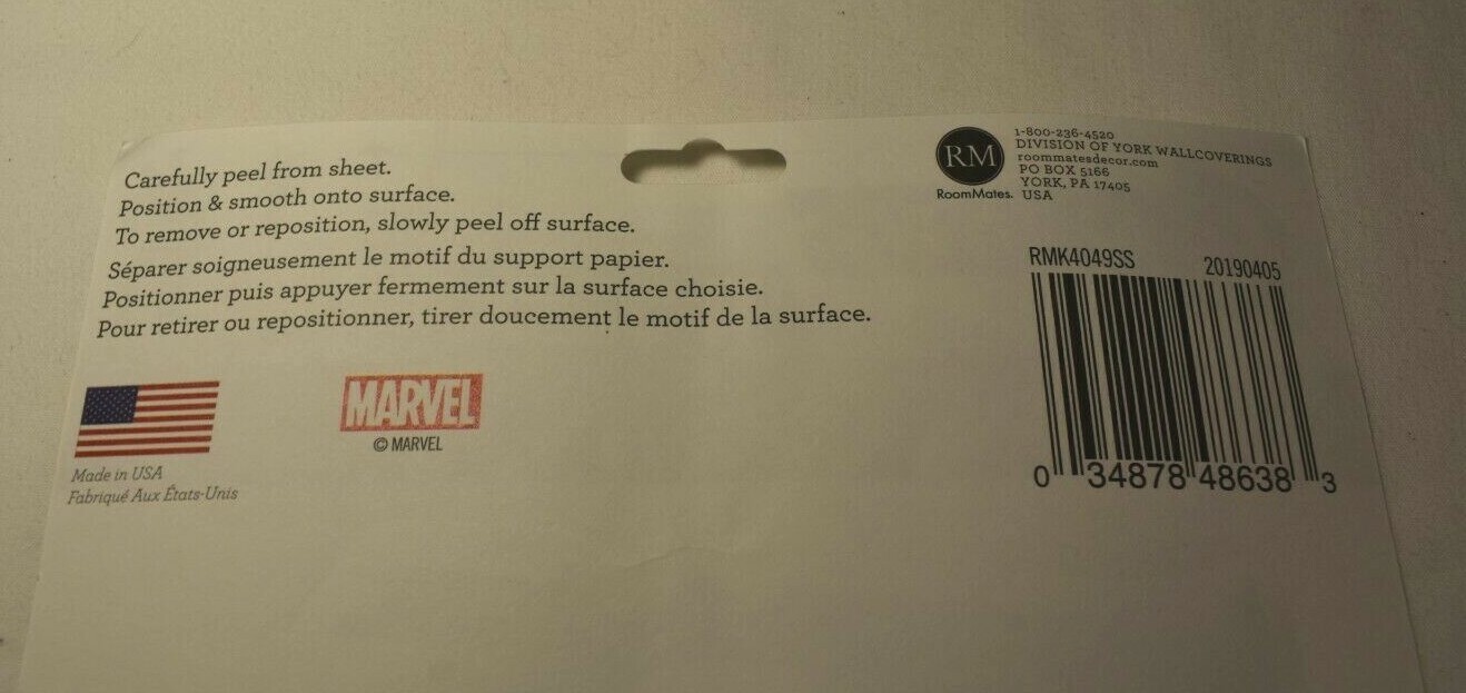 AVENGERS Decals/Stickers, Marvel Superheroes Thor, Hulk+ Party Favors (Set of 6)