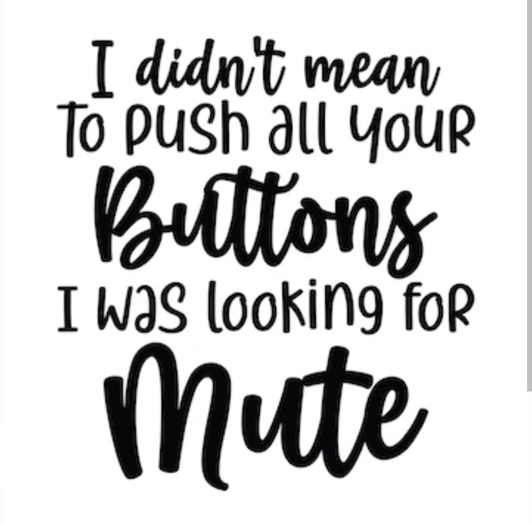 I Didn’t Mean To Push All Your Buttons HTV Iron On Image DIY Shirt Fabric